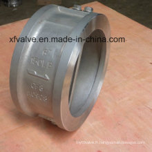 Type de gaufrette Double Disc Butterfly Flange End Check Valve